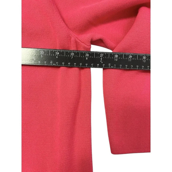 Talbots Pink Notch Collar Open Cardigan Sweater 2X Pockets Classic Long NEW - Picture 11 of 12